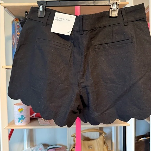 LOFT Riviera Black High Waist Tailored Shorts size 12 NWT - Picture 5 of 6